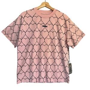 Jaxxon Pink Hearts T-Shirt Cotton Men’s Size Small Streetwear